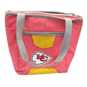Logo Brands Kansas City Chiefs Insulated Cooler Tote Bag Red Yellow NFL N3